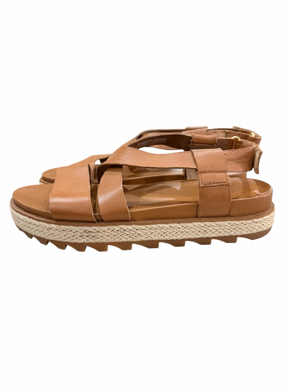 Sorel Roaming Criss Cross Tan Leather Outdoor Sandal